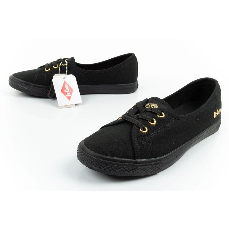 Lee Cooper shoes women's sneakers sporty black slip-on ballet flats