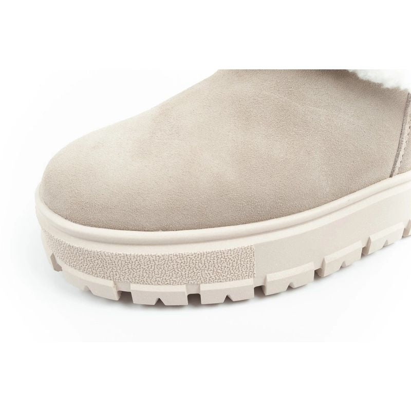 Lee Cooper women's boots winter boots fashionable sheepskin insulated leather beige Lee Cooper
