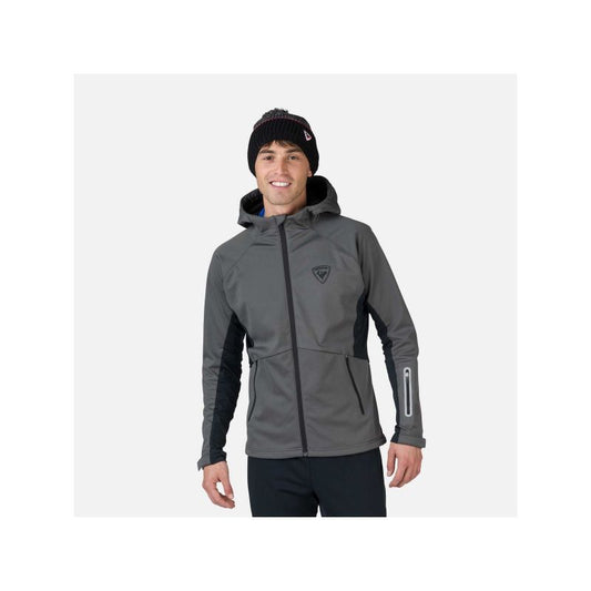 Rossignol Softshell Hoodie Jkt Jacket Gray Import z PMSport Your Sports Performance