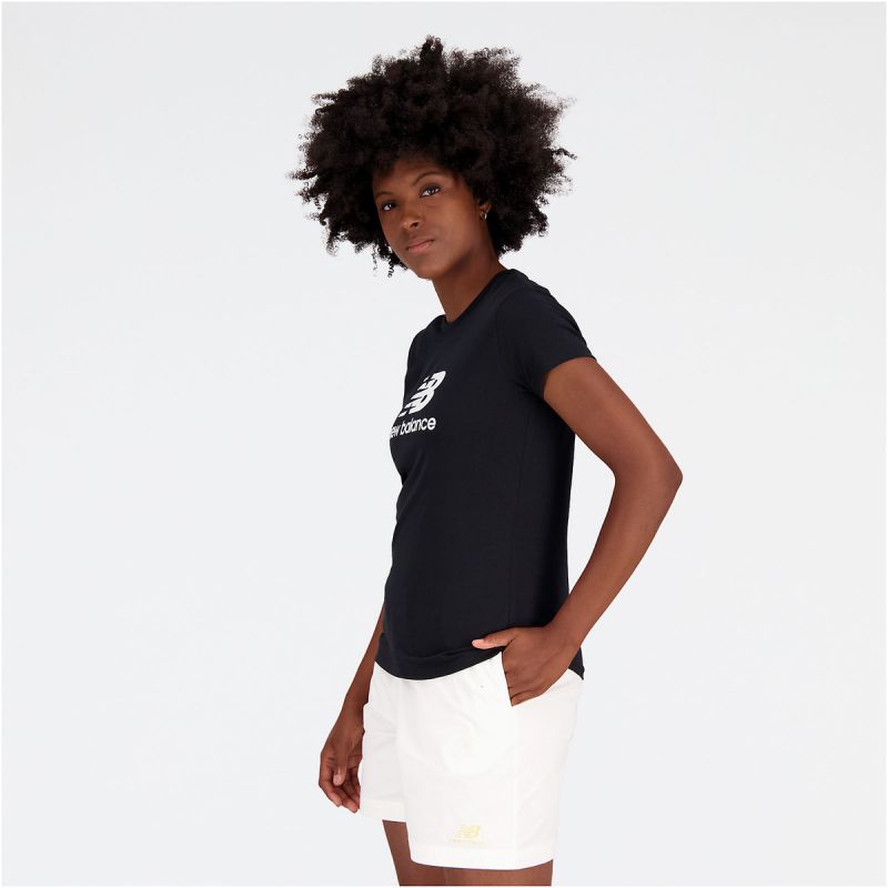 New Balance Essentials Stacked Logo CO BK T-shirt W WT31546BK Clothing/Lifestyle/T-shirts/New Balance New Balance