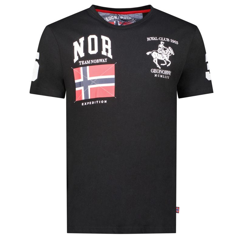 Geographical Norway Jequestre T-shirt 254 M SY1305H/GN-Black Clothing/Lifestyle/T-shirts/ Geographical Norway Your Sports Performance