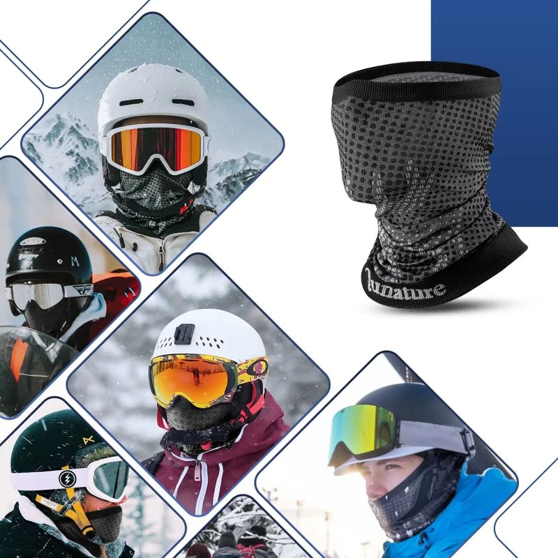 Qunature 11230014002 ski scarf, sports bandana, universal size - black Your Sports Performance