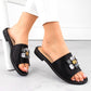 Flip-flops with rhinestones S.Barski W OLI262A, black Footwear/Lifestyle/S.Barski Your Sports Performance