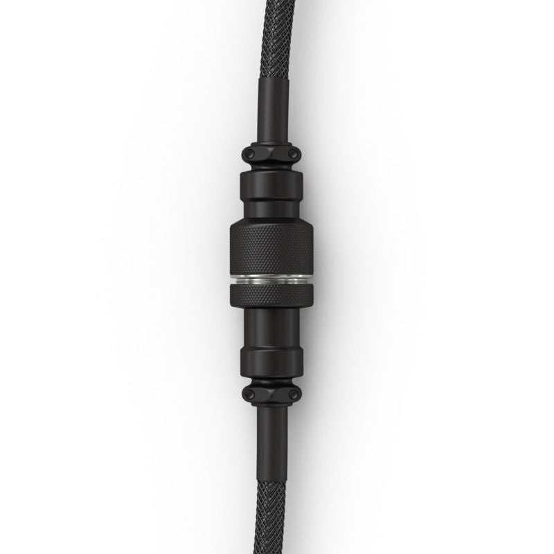 Glorious GMMK Coiled Cable Phantom Black, Spiralkabel, USB-C/USB-A, black Kable i adaptery/Kable USB Your Sports Performance