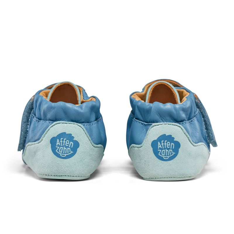 Affenzahn Crawly Shark leather crawling shoes (01257-30211)