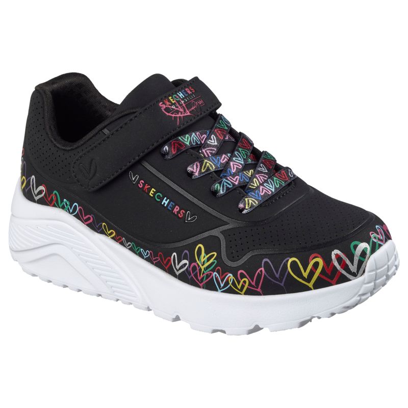 Skechers youth sneakers UNO LITE HEART CRAZE 314091L BKMT Skechers