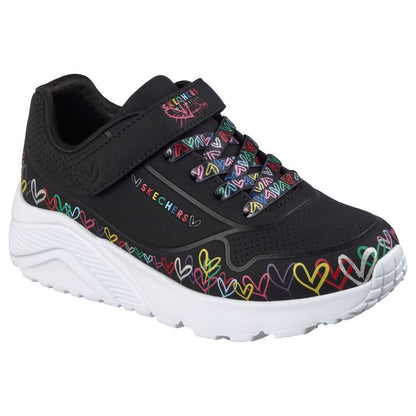 Skechers youth sneakers UNO LITE HEART CRAZE 314091L BKMT Skechers