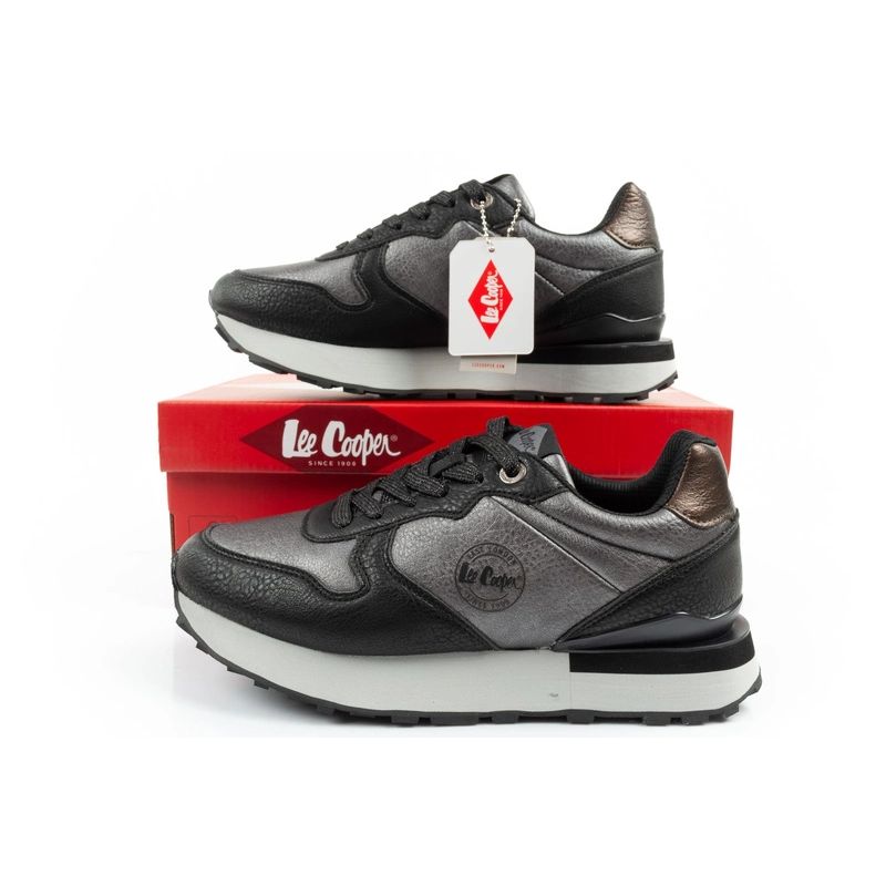 Lee Cooper sports shoes sneakers women's fashionable comfortable durable gray black Lee Cooper