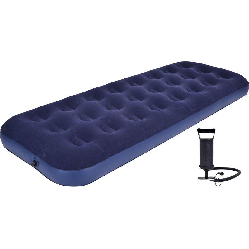 FLOCKED MATTRESS FOR 1-PERSON 191x73x22CM WITH PUMP 2IN1 24040 Dom I Ogród/Baseny Ogrodowe/Akcesoria Dmuchane/Materace Your Sports Performance