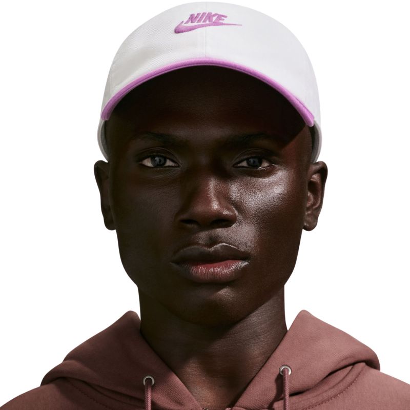 Nike Club Cap White and Pink FB5368 103