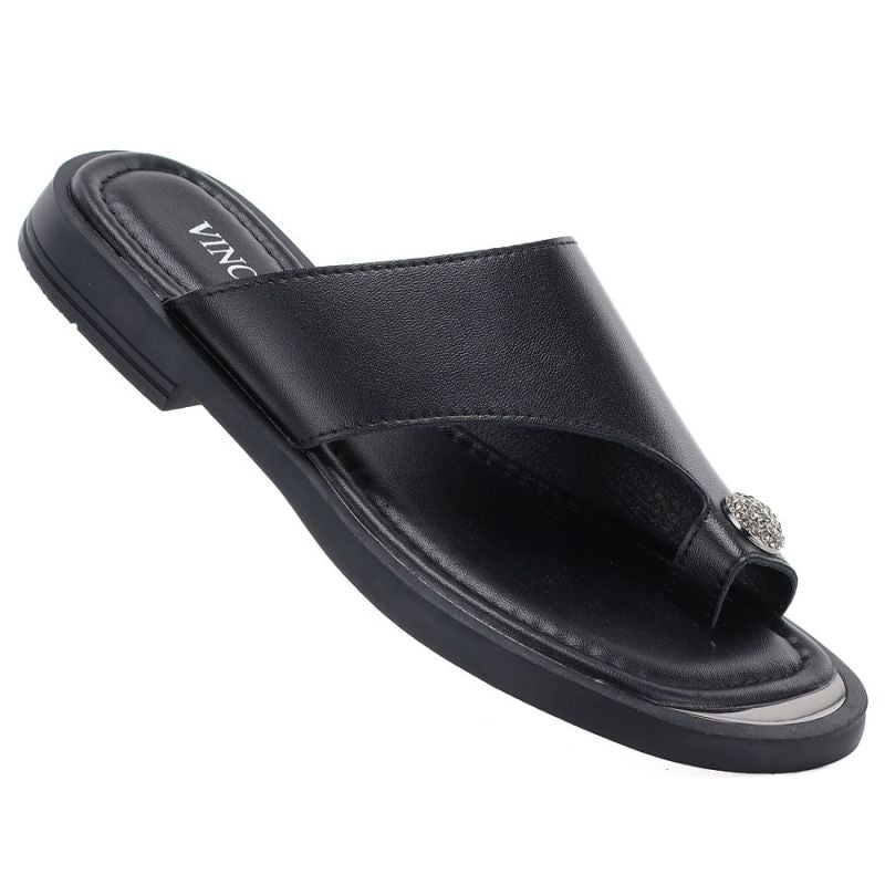 Women's elegant flip-flops, black, Vinceza 62307 Vinceza