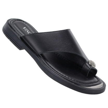 Women's elegant flip-flops, black, Vinceza 62307 Vinceza
