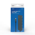 SAVIO AK-54 HUB USB-C - 4 X USB-A, GRAY Kable i adaptery/Adaptery, przejściówki Your Sports Performance