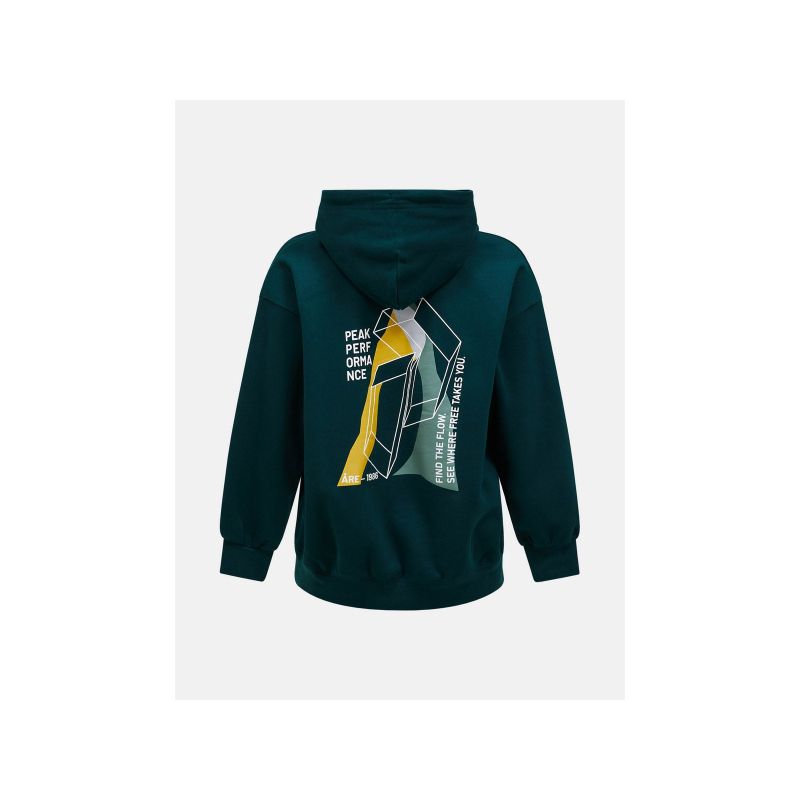 PEAK PERFORMANCE M Terry Graphic Hood green
