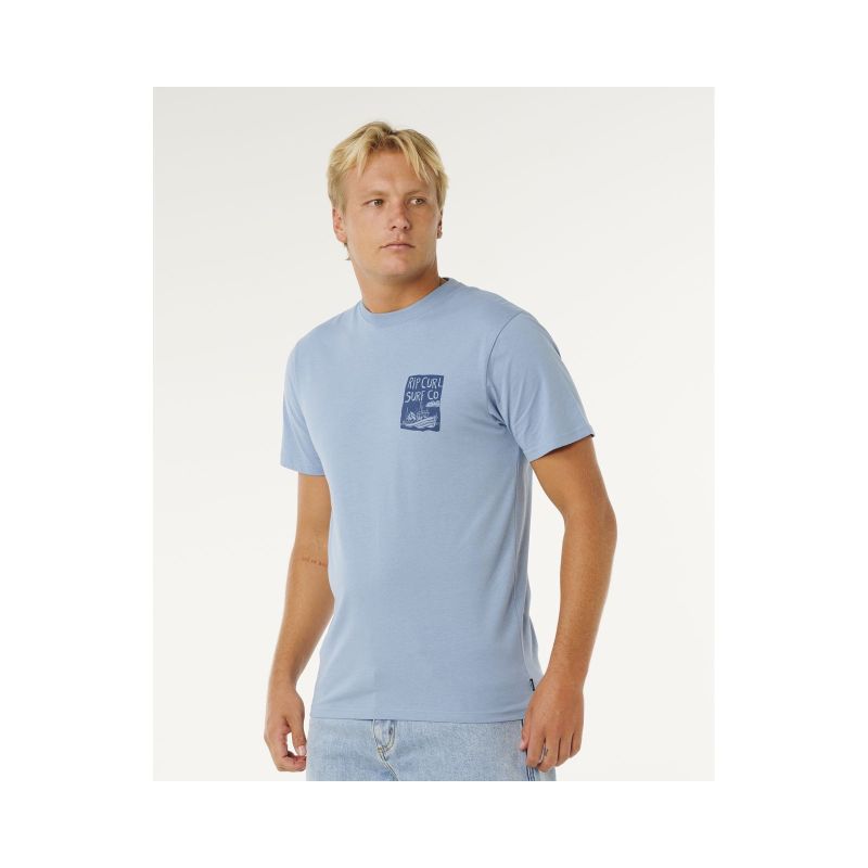 Men's RIP CURL Keep On Trucking Ss Tee Blue