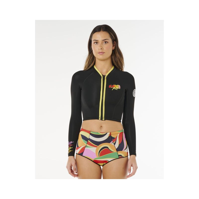 RIP CURL G-Bomb 1.5 Ls Fz Crop Jkt Women's Jacket Black Rip Curl