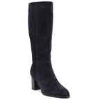 Grey Leather Heeled Women’s Boots Vinceza 67049
