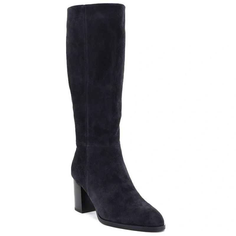 Grey Leather Heeled Women’s Boots Vinceza 67049
