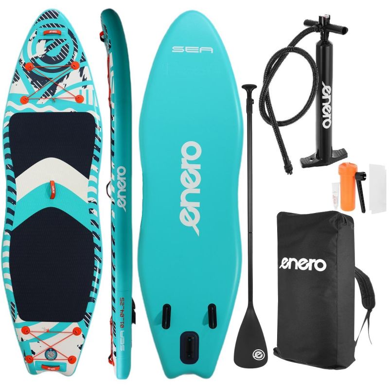 SET - SUP BOARD 140KG INFLATABLE ENERO 320x91x15CM SEA Accessories Your Sports Performance