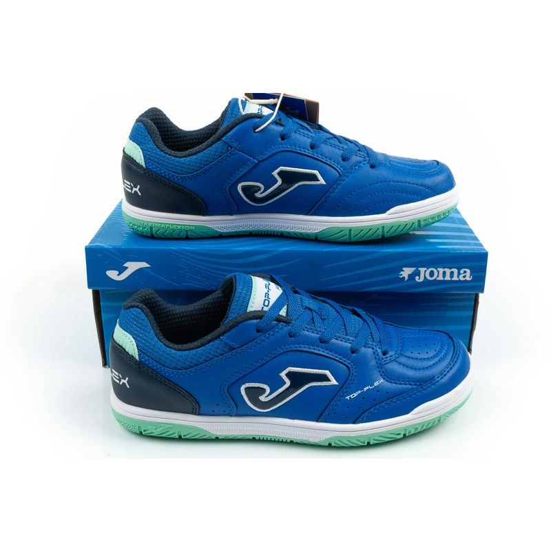 Joma Top Flex 2604 indoor football shoes for kids, blue Joma