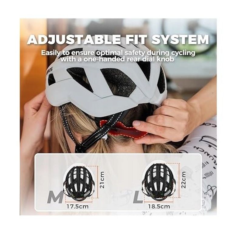 Rockbros bike helmet 10110039007 white L (58-62) Rockbros/Odzież Rowerowa/Kaski Your Sports Performance