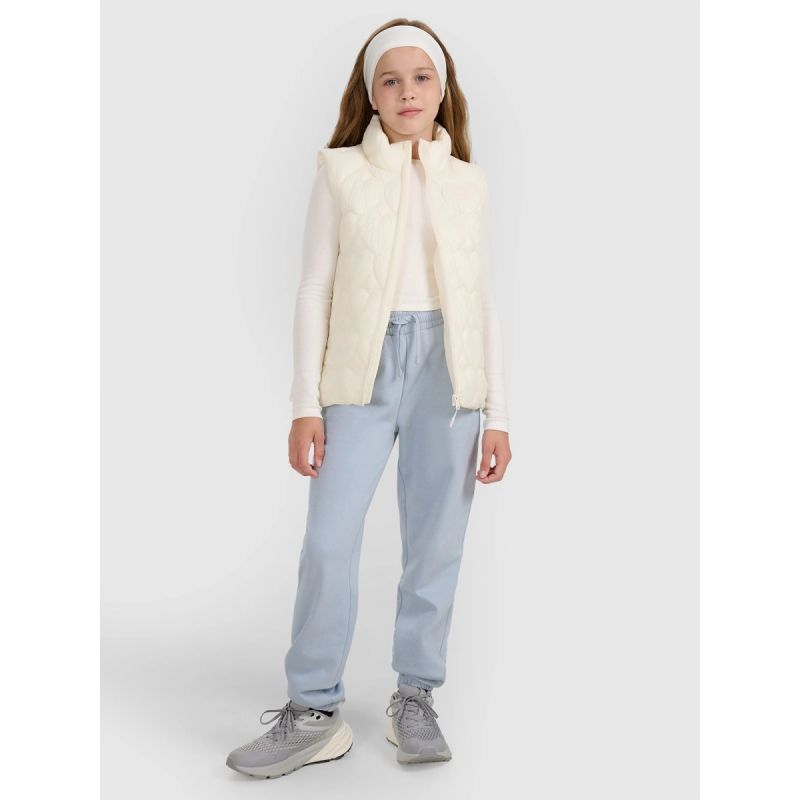 Girls' down vest with synthetic filling 4F 4FJRAW25TVJAF323-11S Clothing Your Sports Performance