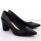 Sergio Leone PB414 women's black pumps with a block heel Footwear Your Sports Performance