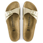 Birkenstock Madrid Birko-Flor Gold women's regular wide gold flip-flops (1016106) Footwear/Lifestyle/Brinkenstock/Klapki/chodaki Your Sports Performance