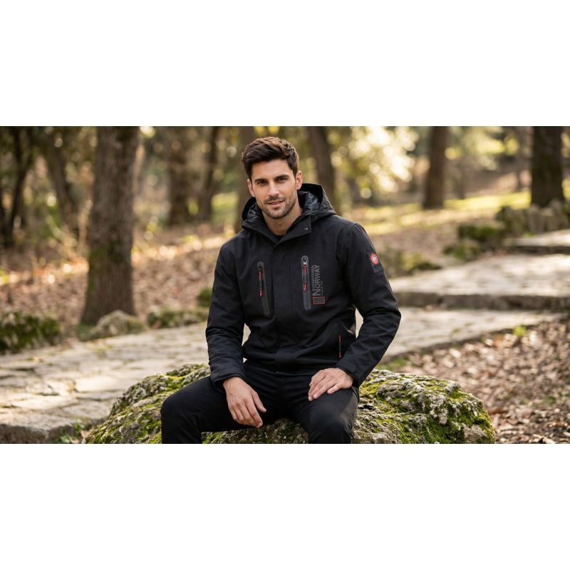 Men’s Mid-Season Jacket Geographical Norway AYOUBE BLACK DB MEN 009 (SZ2204H/GN-BLACK)