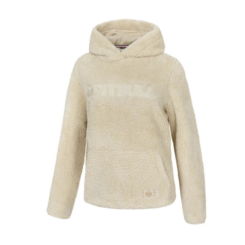 Beige women's hoodie Pit Bull Aragona WMN - 12301226000 Odzież/Odzież na co dzień Your Sports Performance