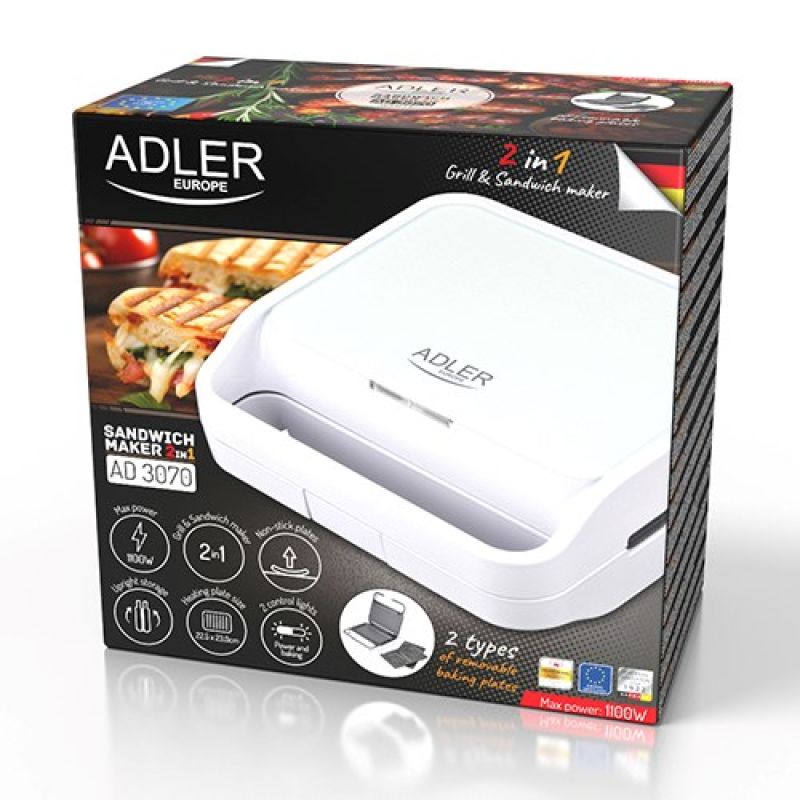 ADLER AD 3070w sandwich maker AGD - Produkty/Opiekacze Your Sports Performance