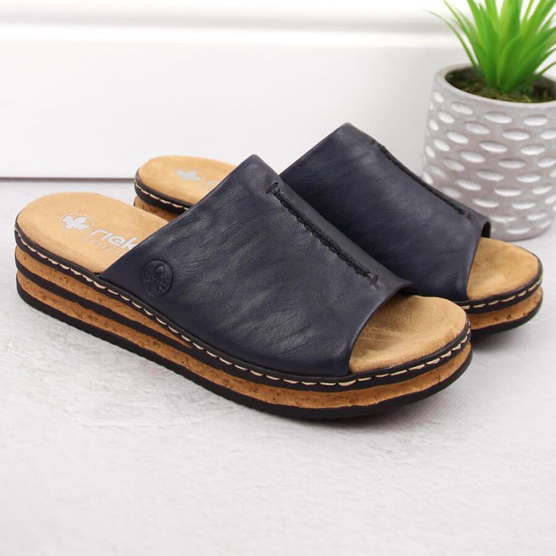 Comfortable Rieker W RKR670 flip-flops, navy blue Footwear/Lifestyle/Rieker Your Sports Performance