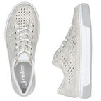 Women's comfortable, soft, beige openwork shoes Rieker L8849-60 Rieker