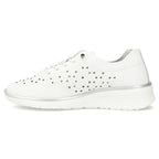 Women's leather openwork shoes, white Filippo DP6714 Filippo