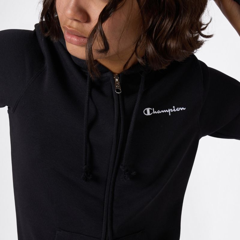 Champion Women's Full Zip Hoodie Sweatshirt Black 118406 KK001