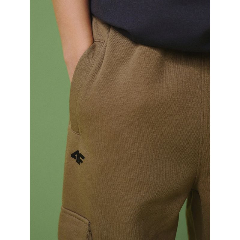 Boys' cargo sweatpants 4F 4FJRSS26TTROM1882-82S