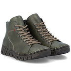 Women's ankle boots, green, insulated, Rieker 57501-54