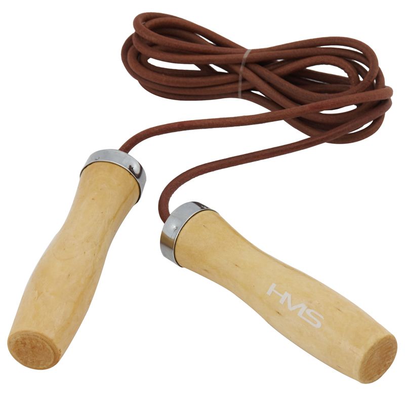 Leather skipping rope with a wooden handle HMS SK07 Accessories/Training equipment Your Sports Performance