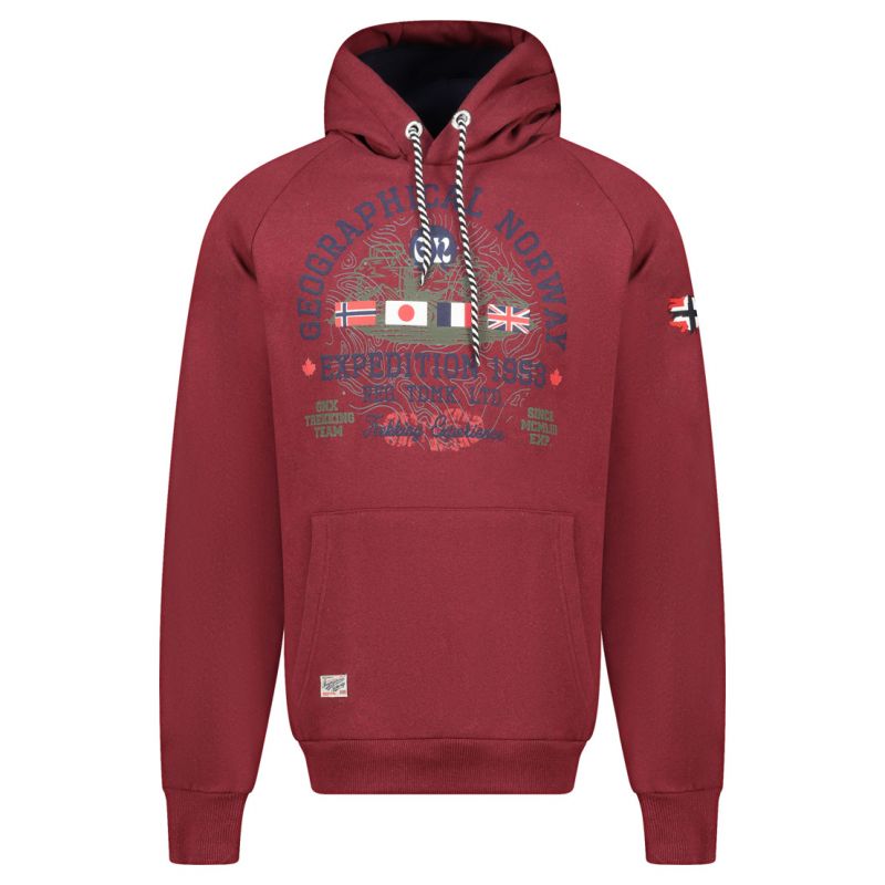 Geographical Norway DB 100 M sweatshirt WZ3006H/GN-Burgundy Clothing/Outdoor/Geographical Norway Your Sports Performance