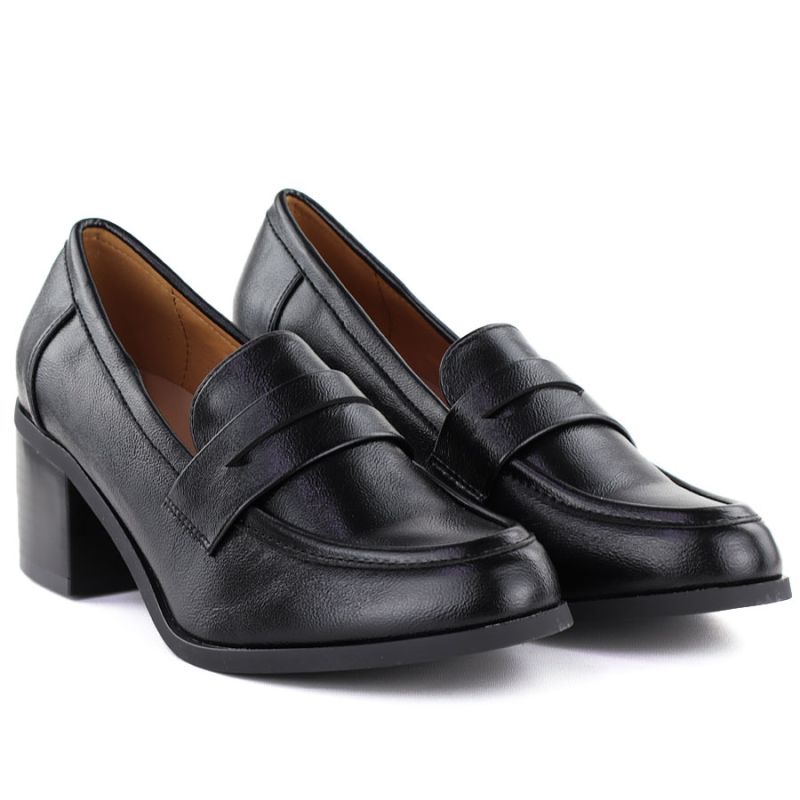 Women's black high-heeled lords shoes M.Daszyński MR2201D-3A To be categorized Your Sports Performance