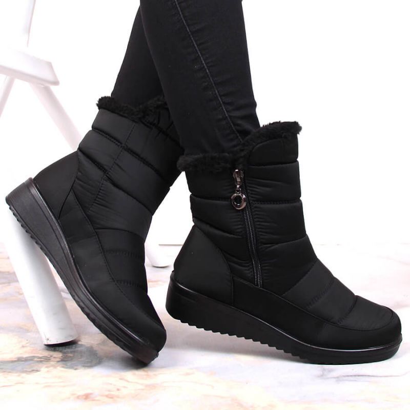 Insulated snow boots with a zipper NEWS W EVE377A black Footwear/Outdoor/News Your Sports Performance