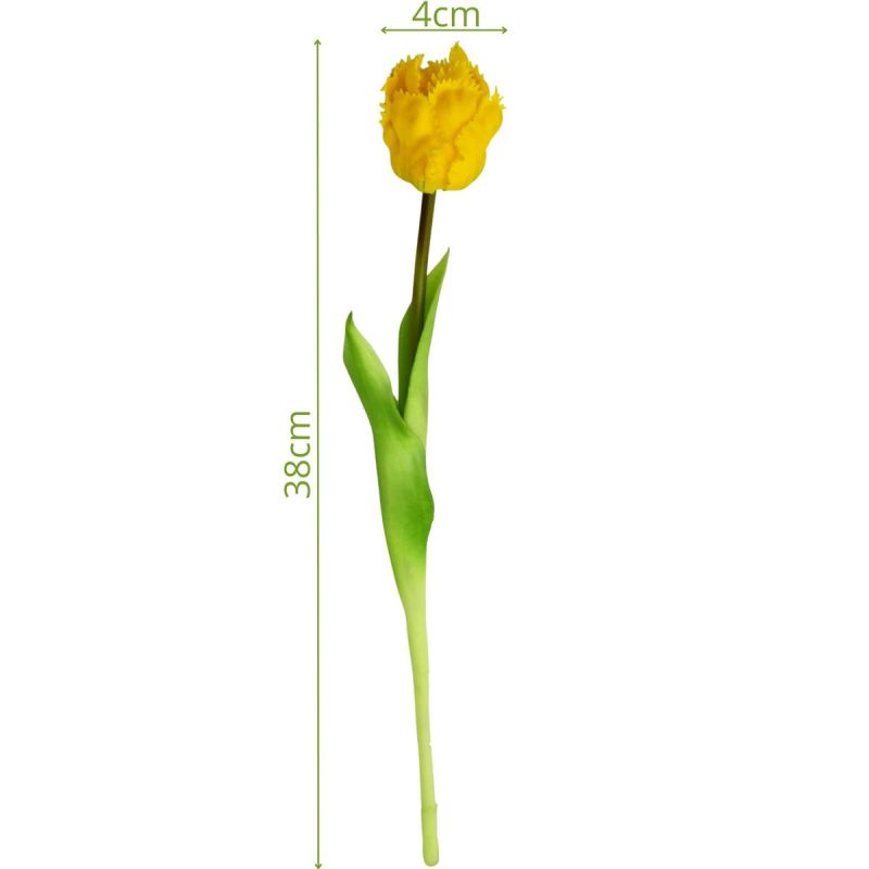 YELLOW TULIP 38CM LIFE-LIKE SPRING DECORATION Home and Garden/Equipment Your Sports Performance