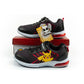 Leomil children's sports shoes Pokemon sneakers lightweight with velcro LED black
