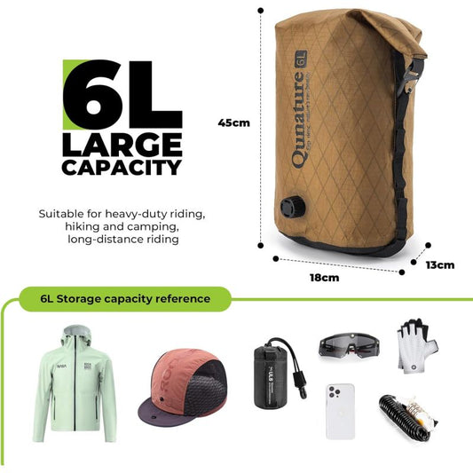 Qunature waterproof bag with valve khaki 6l Qunature/Akcesoria Rowerowe/Torba Your Sports Performance