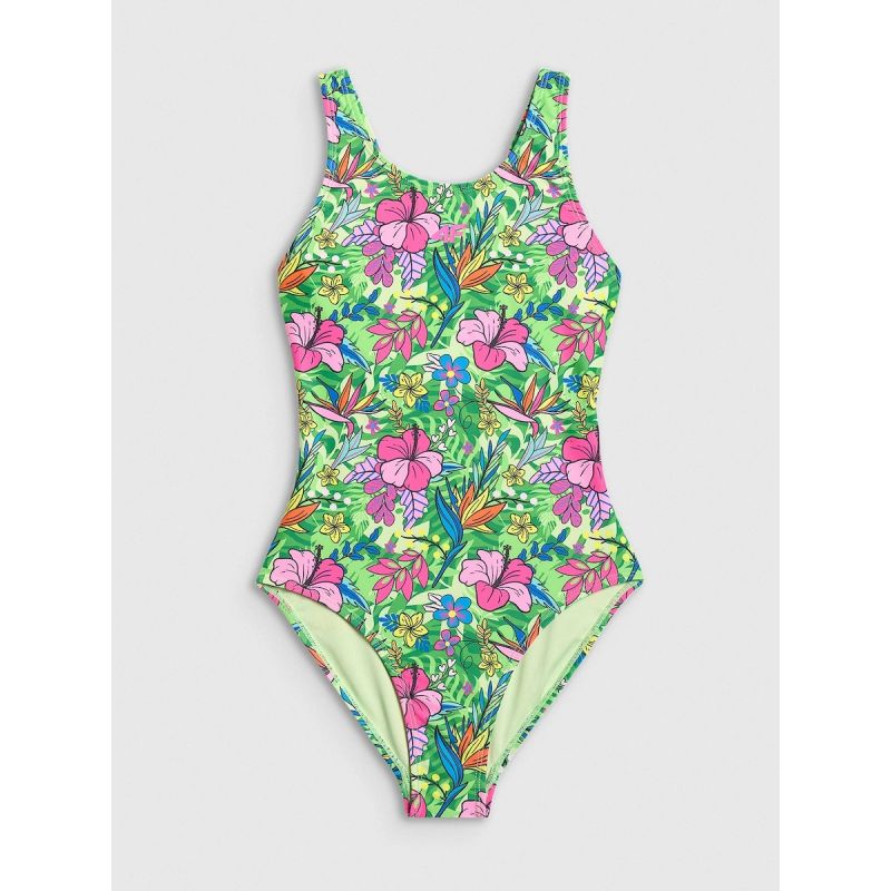 Girls' one-piece swimsuit 4F 4FJRSS26USWSF145-92A