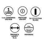 SOLAR LAMP GLASS BALL 7.5x34CM RGB Home and Garden/Lighting Your Sports Performance