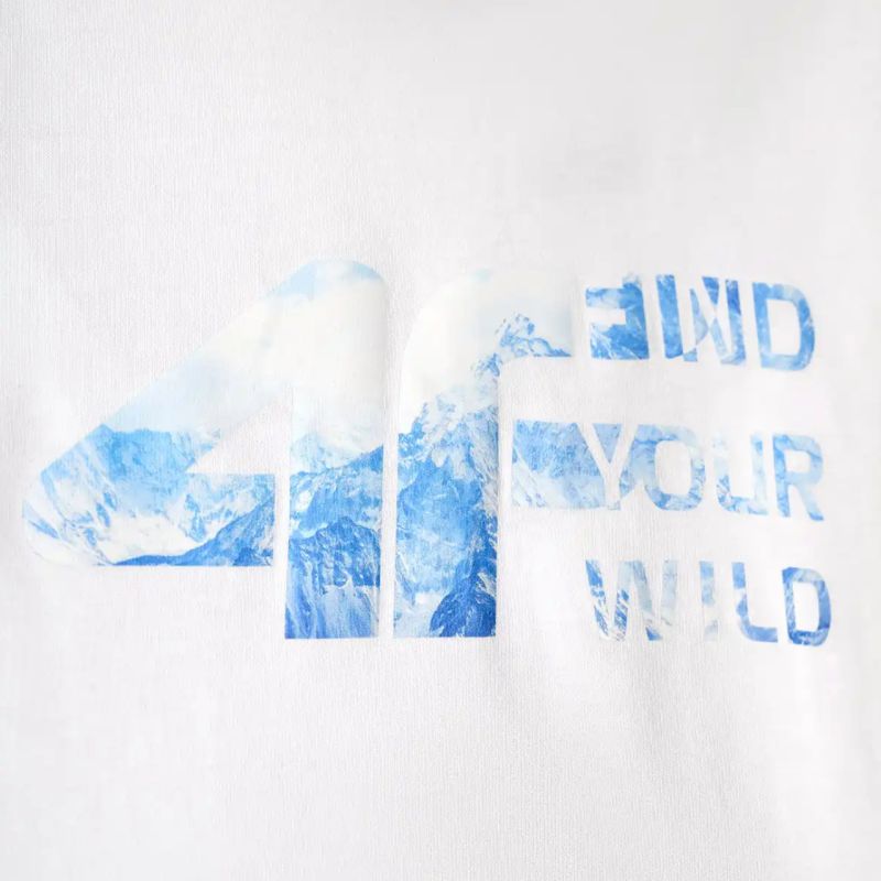 Women’s T-Shirt 4F F3496 White 4FWAW26TTSHF3496 10S