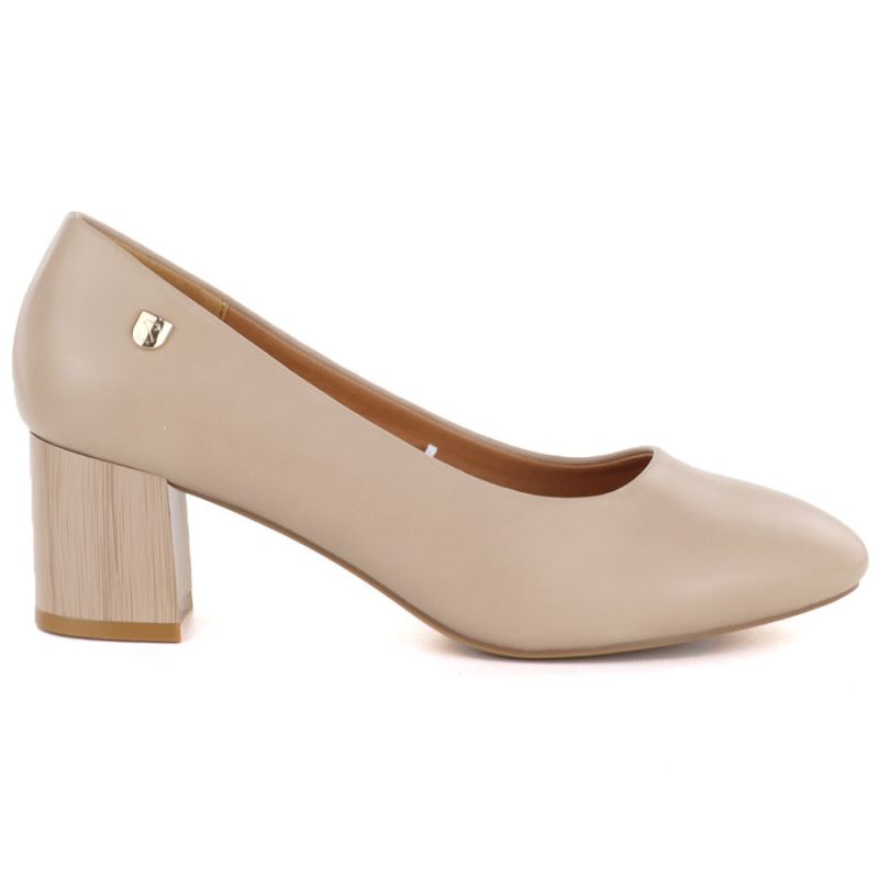 Women's Sergio Leone PB404 coffee block heel pumps LEONE