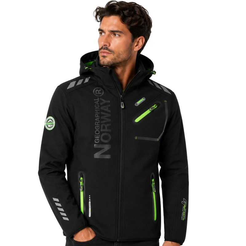 Men’s softshell jacket Geographical Norway ROYAUTE MEN ASS A BS2 056 (WT1804H/GN-BLACK / GREEN)