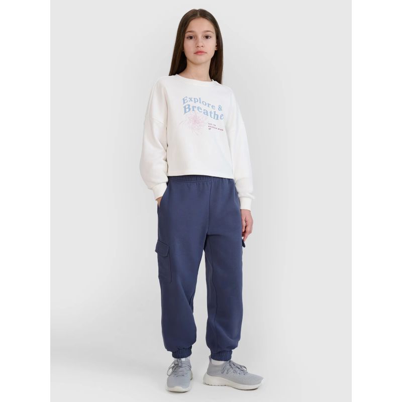 Girls' jogger sweatpants 4F 4FJWSS25TTROF1135-22S *Kategoria tymczasowa Your Sports Performance